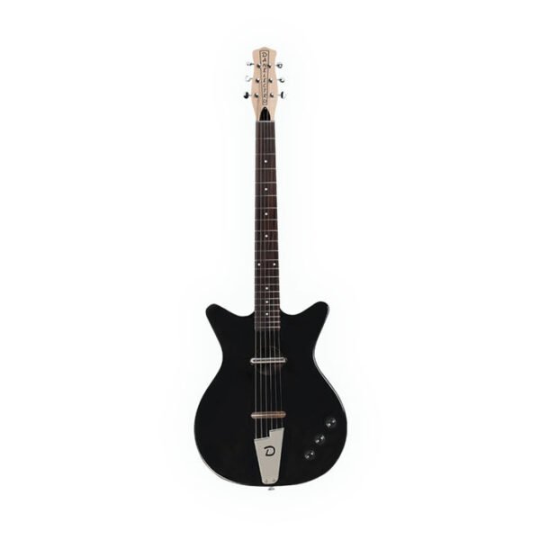 GUITARRA DANELECTRO CONVERTIBLE ACUSTICA-ELECTRICA COLOR NEGRA